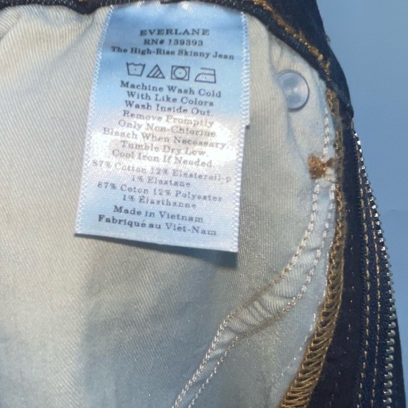 Everlane High Rise Skinny Jean 27 Ankle - Picture 6 of 6